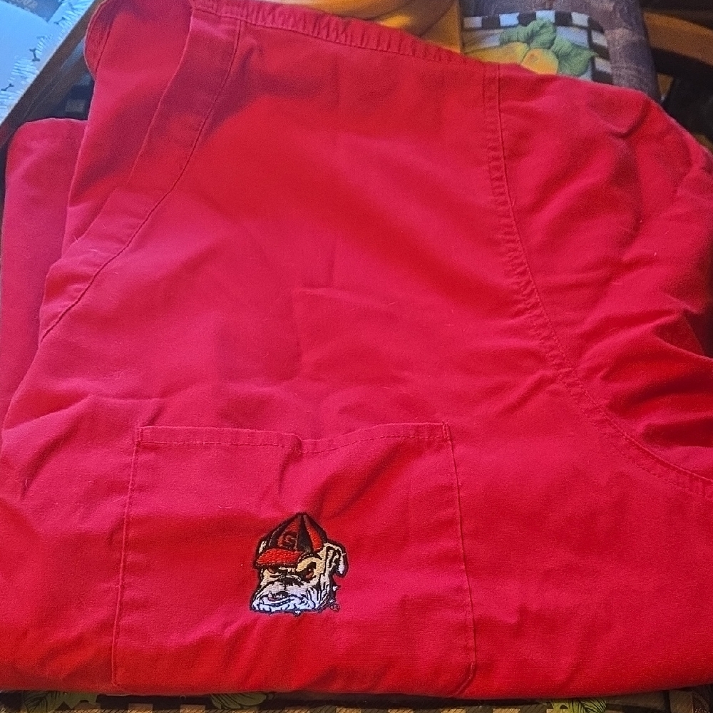 Smart Scrubs Scarlet Button Down Shirt